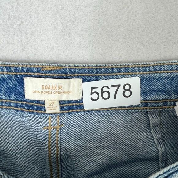 Roark Jeans Womens 27 Blue High Rise Sailor Fit Utility HWY 125 Wide Leg - Picture 5 of 8